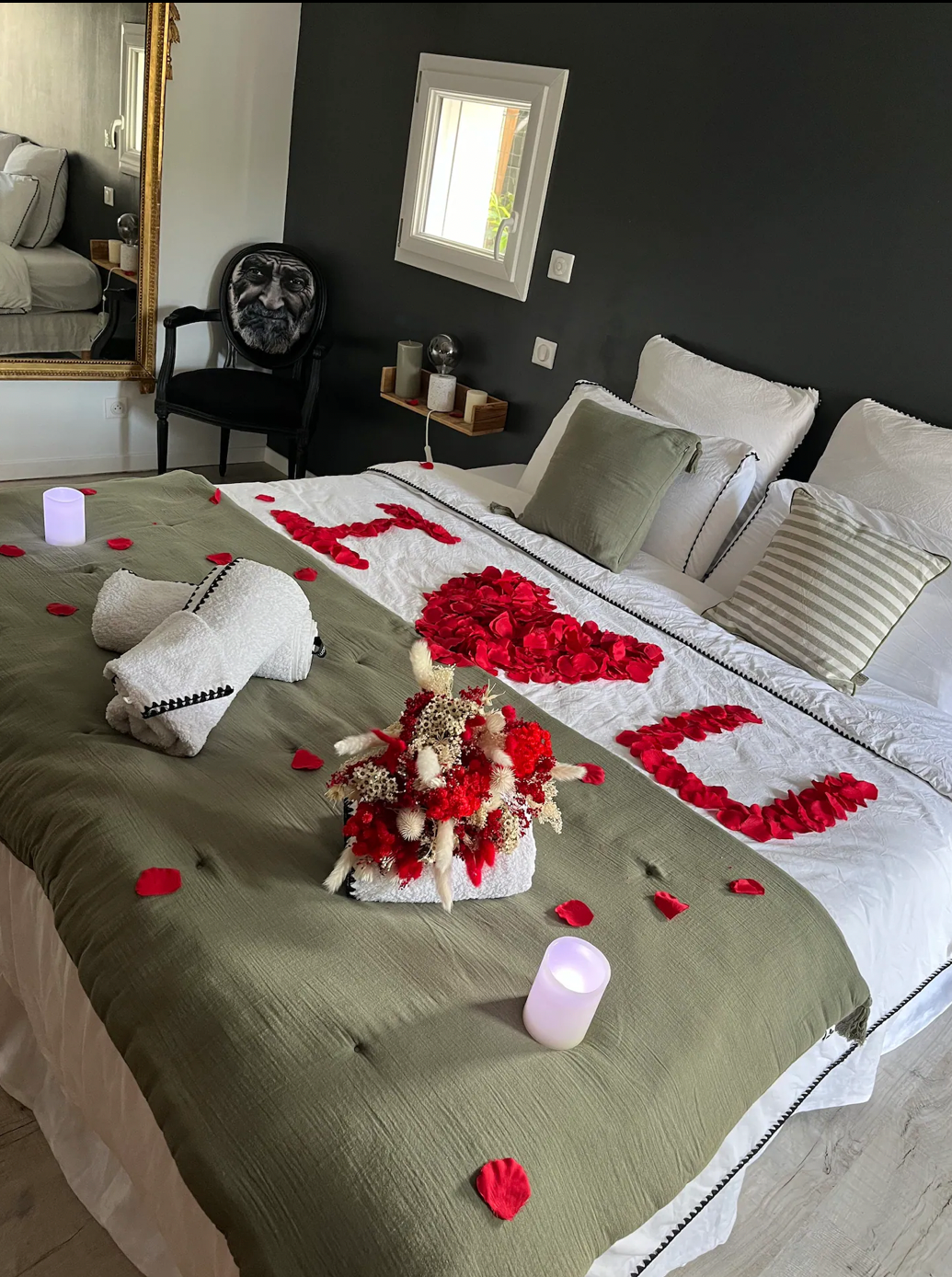 Instant magique : pétales de roses