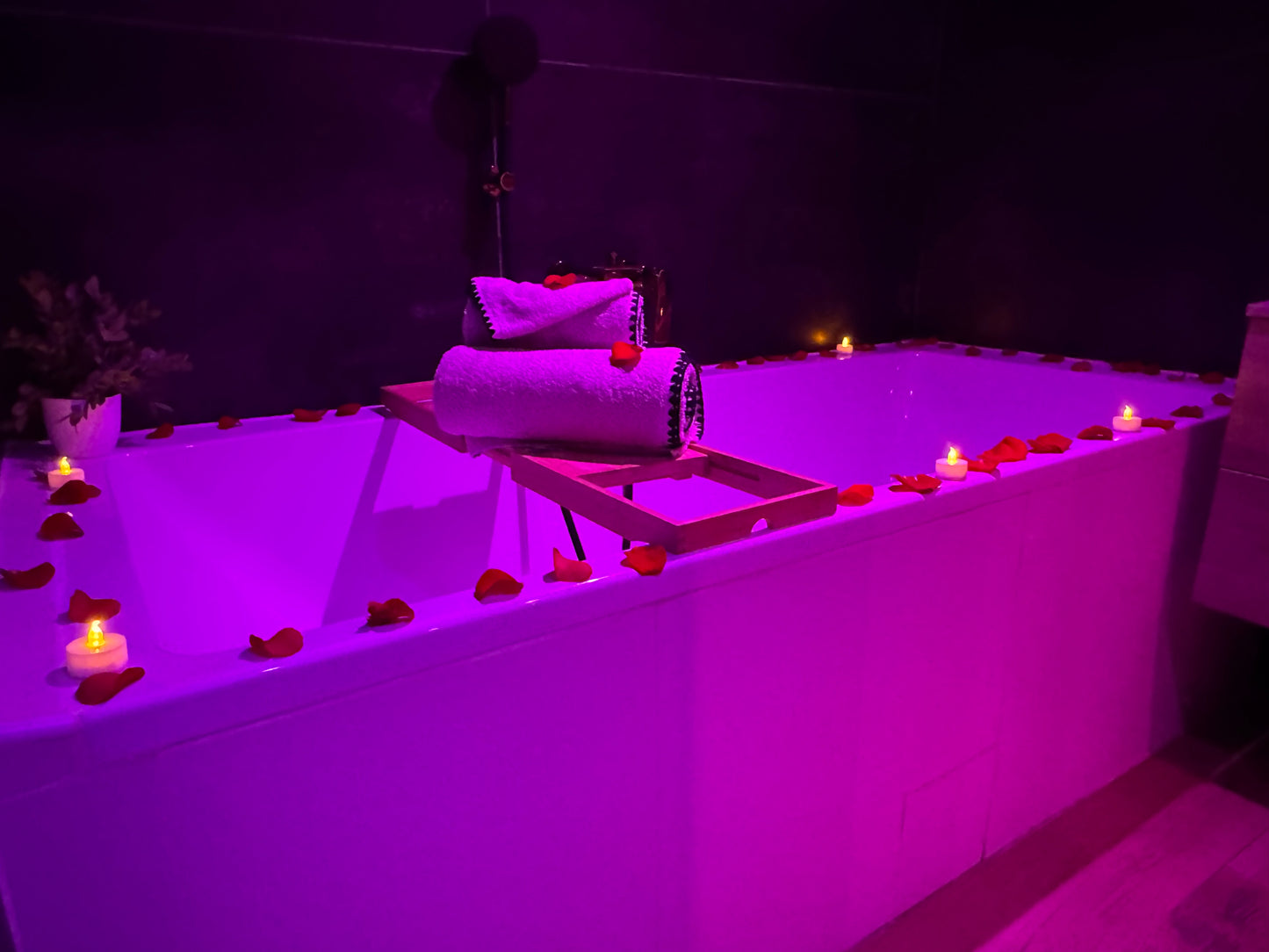 Instant magique : pétales de roses