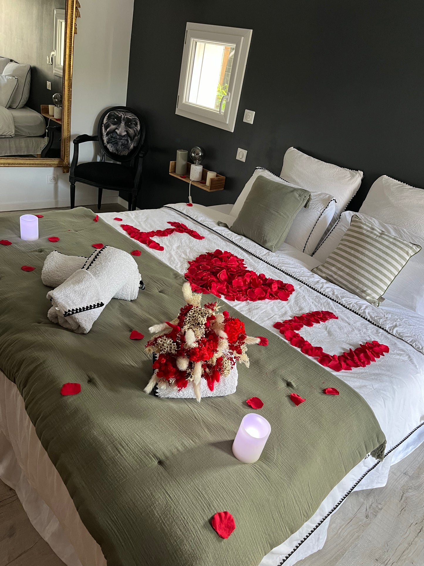 Champagne et déco romantique