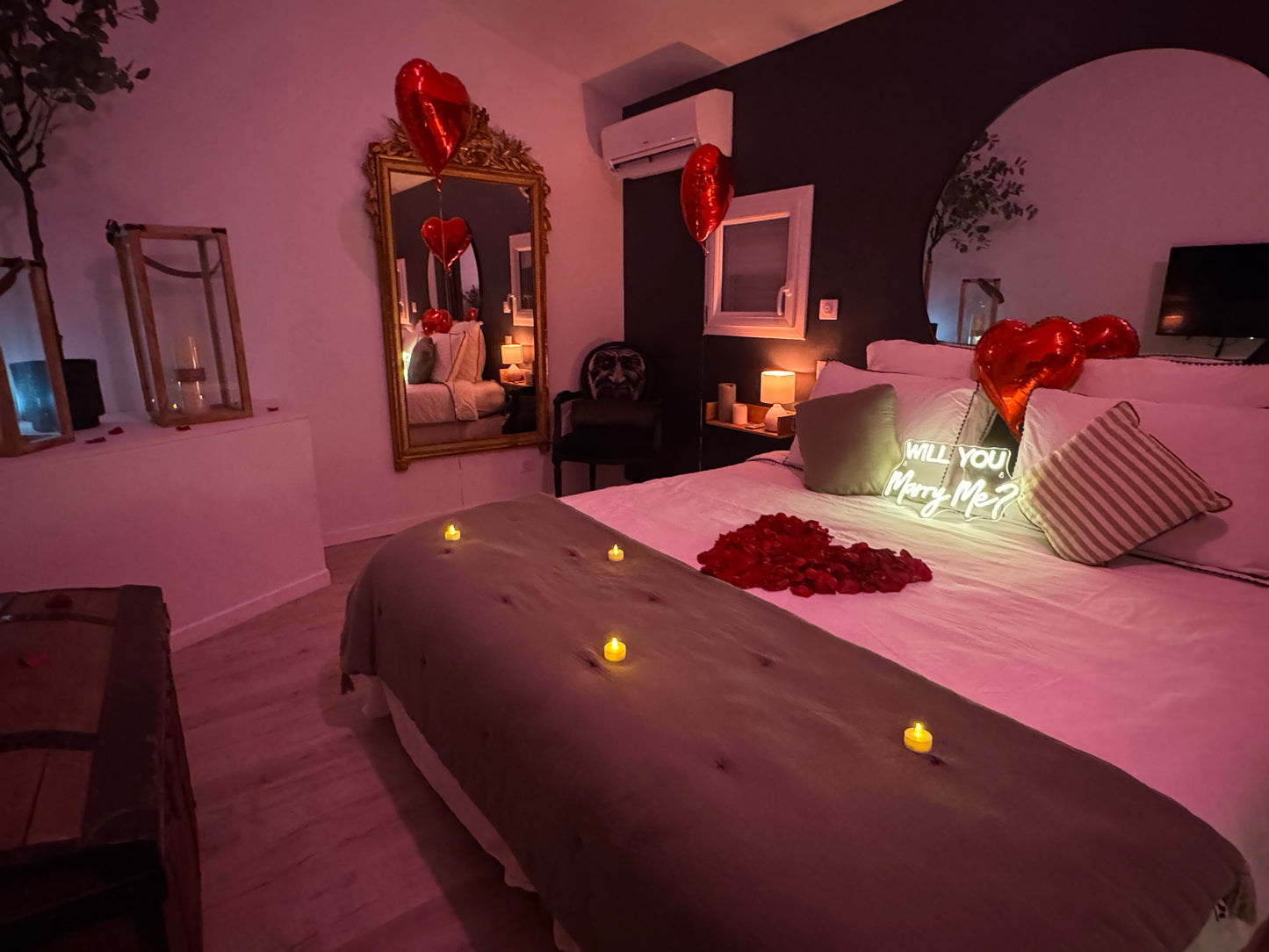 Champagne et déco romantique